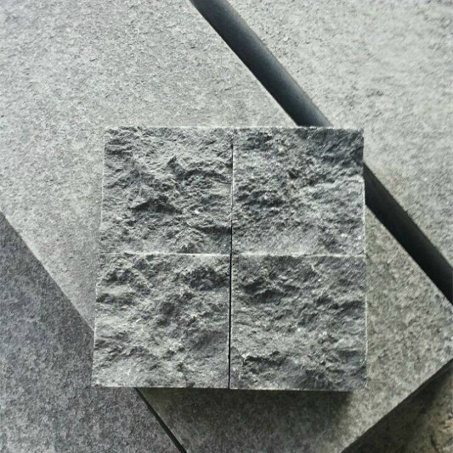 G684  black granite cube stone
